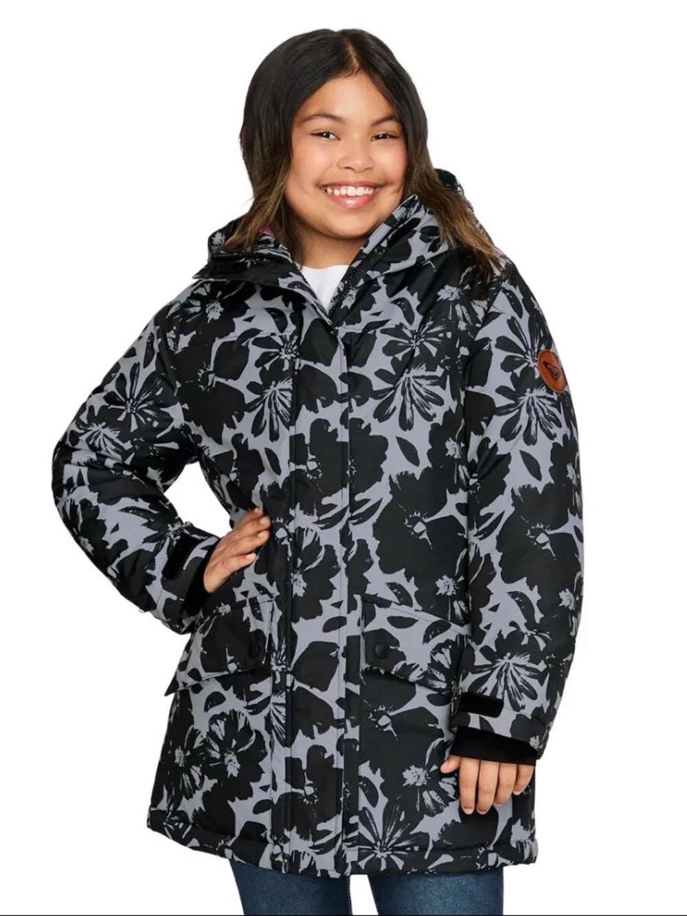 Roxy Girl Floral Puffer Jacket